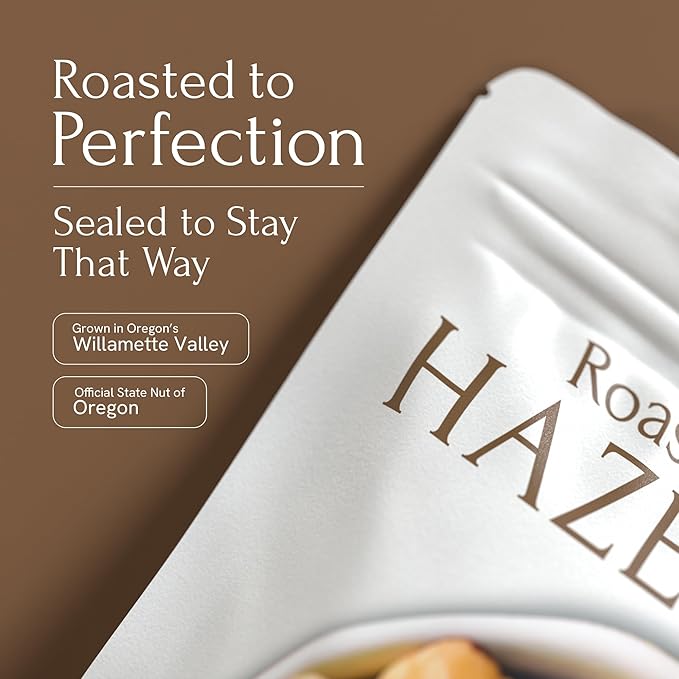 Snackathon Roasted Oregon Hazelnuts, Unsalted, Dry Roasted, Whole Filberts, Premium Natural Nuts
