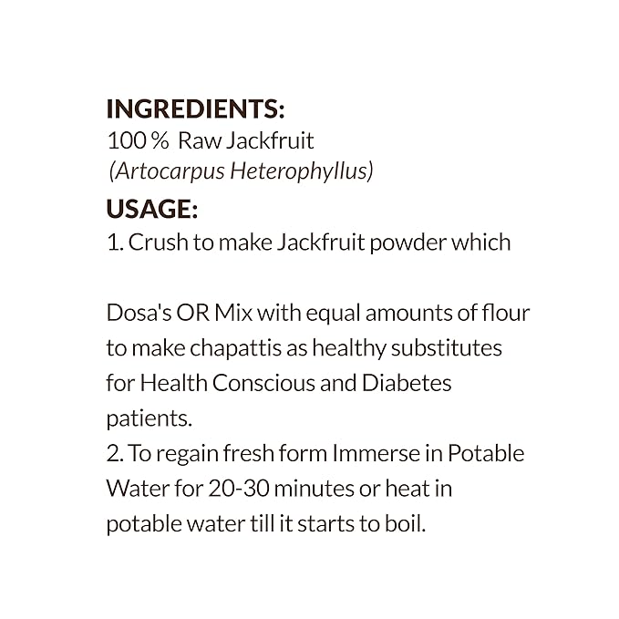 SHROOTS Dehydrated Jackfruit Flakes Pure Vegetarian Gluten-Free No Added Salt Easy Cooking
