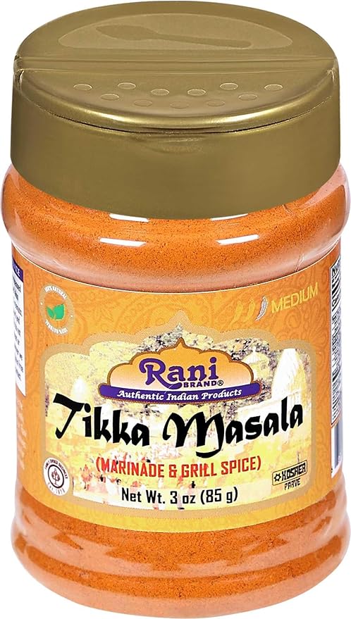 Rani Tikka Masala Indian 7-Spice Blend 3oz (85g) PET Jar ~ All Natural | Salt-Free | Vegan | No