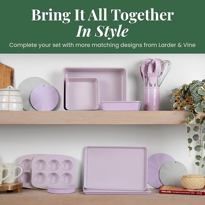 Larder & Vine 8-Piece Bakeware Set | Non-Stick Baking Set with Ceramic Finish | PFAS, PFOA, PTFE