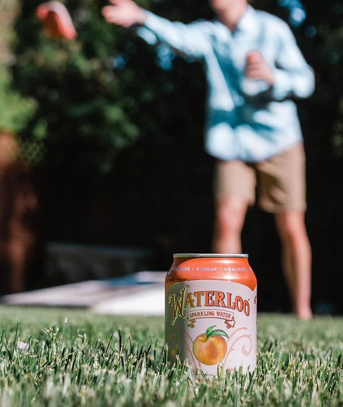 Waterloo Sparkling Water, Peach Naturally Flavored, 12 Fl Oz Cans (Pack of 12) – Zero Calories and