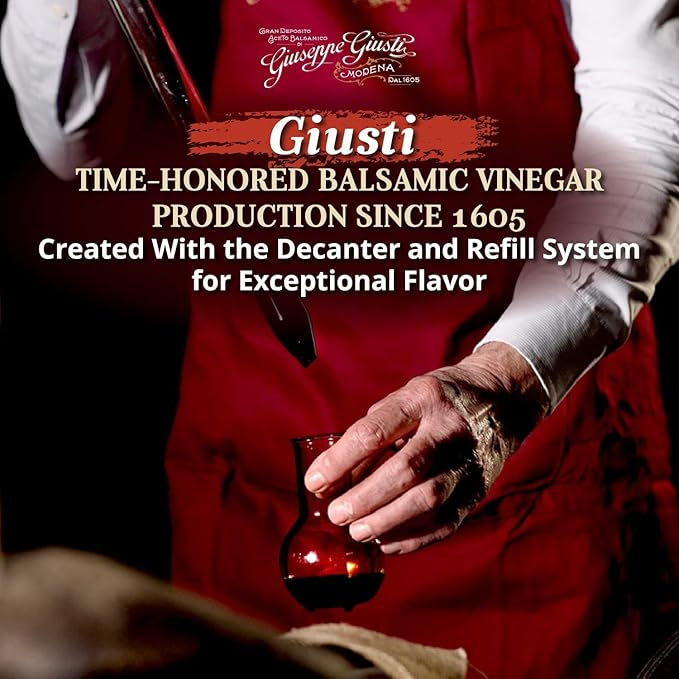 Giusti Italian Balsamic Vinegar Gift Set ??Gourmet Collection of 3 Aceto Balsamico di Modena-Based