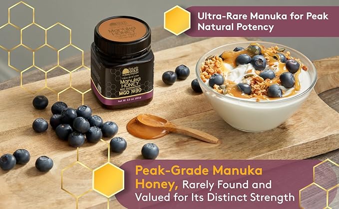 Nature’s Gold Raw Manuka Honey, Certified High MGO | Authentic MGO, 100% Pure Genuine Traceable