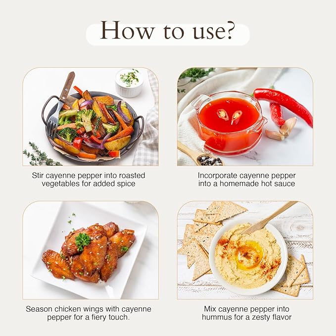 Geo-Fresh Organic Cayenne Pepper Powder, 1.76 oz (50g) ??Spicy & Aromatic Cayenne Chili Powder
