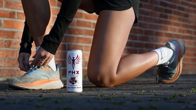 PHX Hydration Energy Drink - 700mg Electrolytes, 200mg Natural Green Tea Caffeine, 100% Daily Value