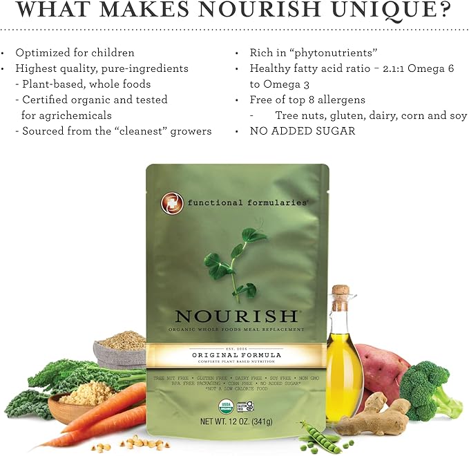 Functional Formularies Nourish Peptide Organic Tube Feeding Formula and Nutritional Meal