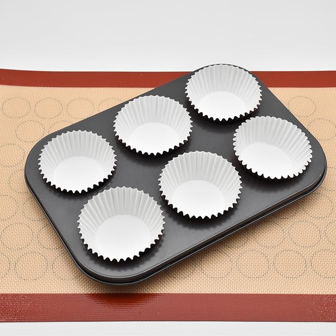200 Pcs Silver Foil Cupcake Liners Standard Baking Cups Muffin Paper Cases