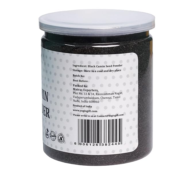Black Cumin Seed Powder 8oz - Ground Nigella Sativa, Kalonji - Comino Negro en Polvo for Cooking