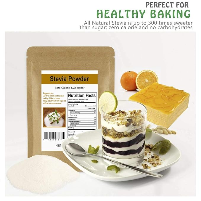 CCnature Stevia Powder Extract Natural Sweetener Zero Calorie Sugar Substitute 8 oz