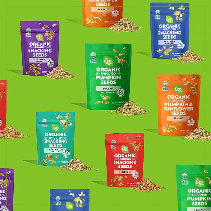 Go Raw Organic Sprouted Pumpkin & Sunflower Seeds, 10 oz, Sea Salted, Keto, Kosher, Superfood