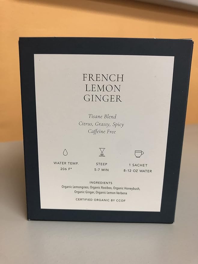 Art of Tea | French Lemon Ginger | 12 Count Eco Friendly Premium Quality Pyramid Tea Bags Sampler