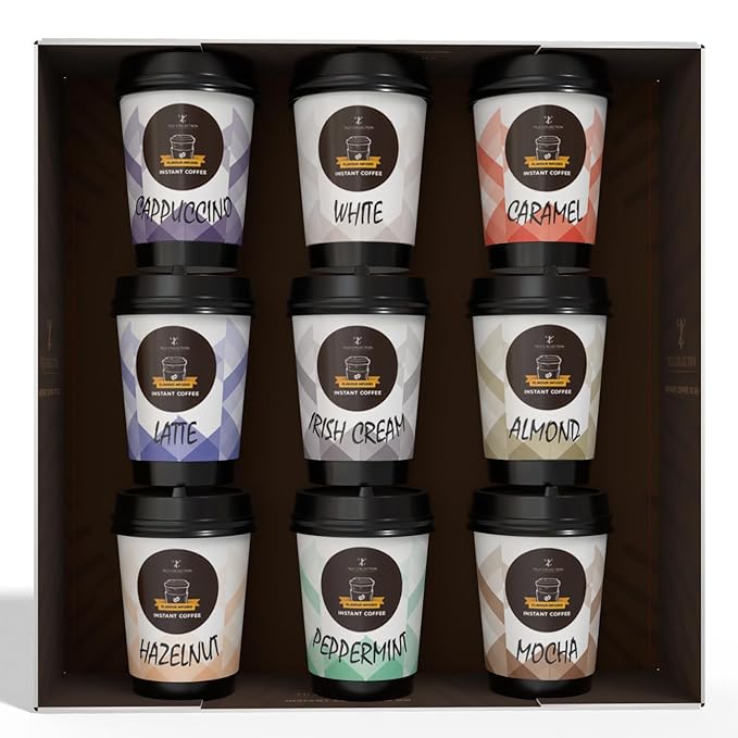 Coffee Gifts - Instant Coffee Gift Set For Men, 9 Flavoured, Coffee Lover Gifts |Coffee Gifts For