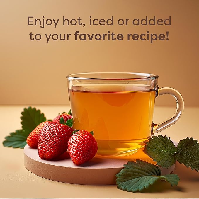 Waka Instant Green Tea Mix, Strawberry Flavored - 100% Tea Leaves, No Additives, Unsweetened