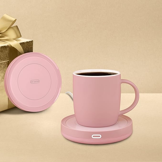 BESTINNKITS Smart Coffee Set Auto On/Off Gravity-induction Mug Office Desk Use, Candle Wax Cup
