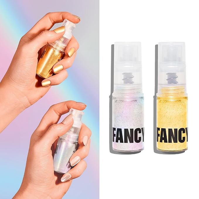 Fancy Sprinkles Fancy Dust Duo Premium Edible Glitter Spray for Sparkling Food & Drinks No Taste or