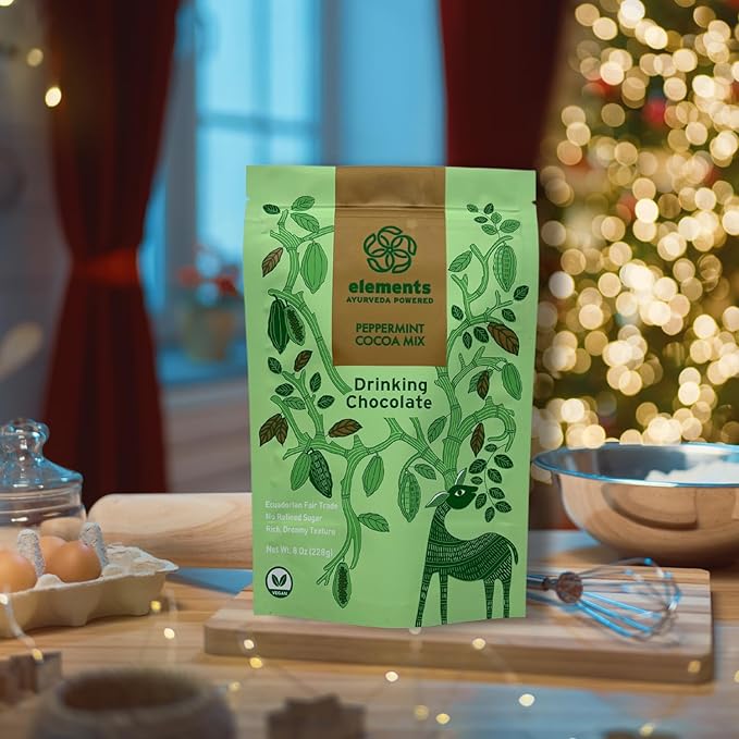 Elements Peppermint Hot Chocolate - All-Natural, Handmade Hot Chocolate Mix - Heavy Metal Tested