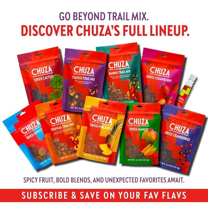 CHUZA Clasico Trail Mix ??Semi Spicy Sweet Snack with 100% Mexican Spices ??Dried Cranberries