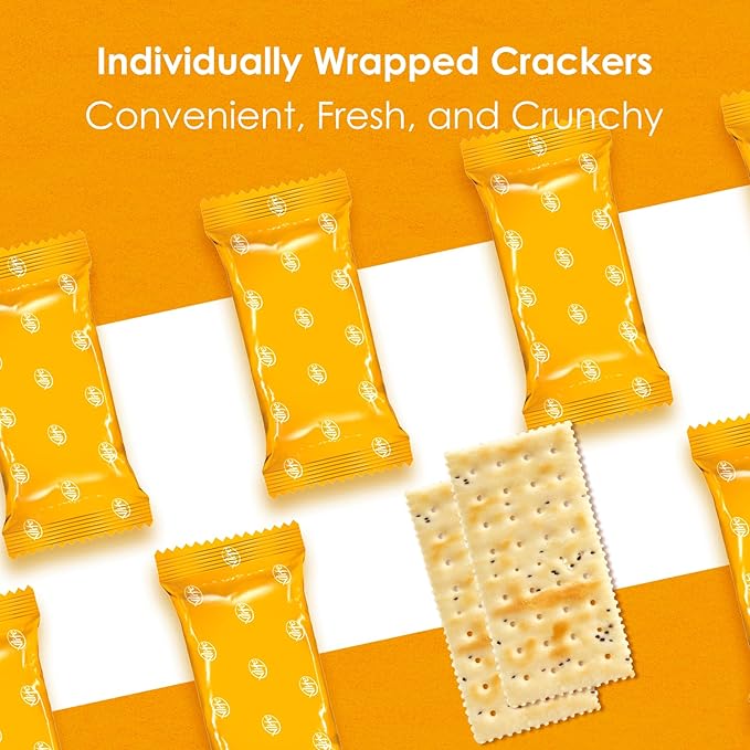 V-LOONG Avocado Chia Soda Crackers, Vlife Baked Saltine Crackers, No Added Sugar Healthy Snacks (1