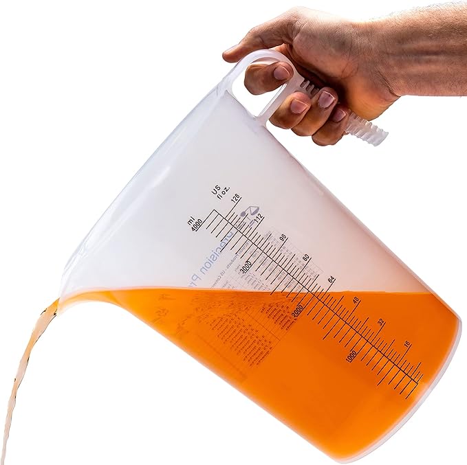 One Gallon 128oz Measure Pitcher - Convenient Conversion Chart - Strong Food Grade - Great for