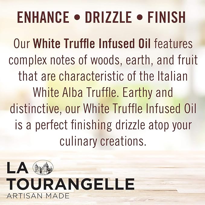 La Tourangelle, White Truffle Oil, Complex Gourmet Earthy Flavor for Drizzling over Pasta, Popcorn