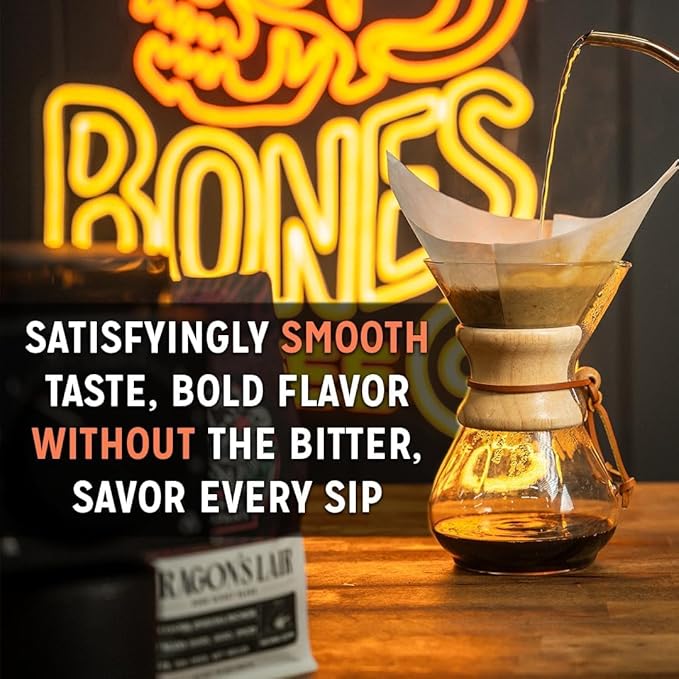 Bones Coffee Company Blackberry Fruit Cobbler Flavored Coffee Pods, Low Acid Medium Roast