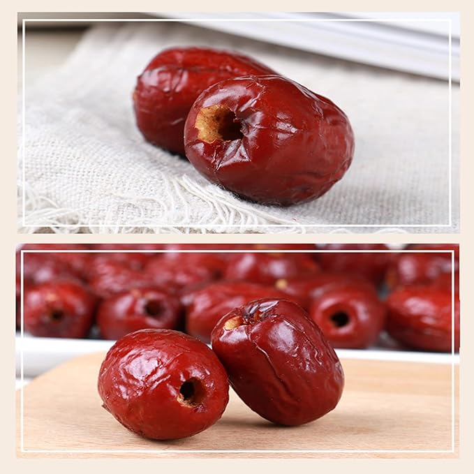 25 Packs of Chinese Crispy Red Dates,Dried Dates Crisp And Unpitted For Snacks And Baking