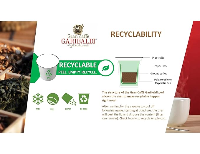 Caffè Garibaldi Colombian Coffee Pods, for Keurig K-Cup Brewers, Single Serve Cups, 100% Arabica