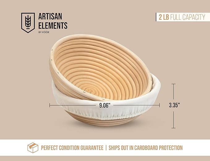 Banneton Bread Proofing Basket, Kook, Sourdough Proofing Bread Basket, Bread Banneton Proofing