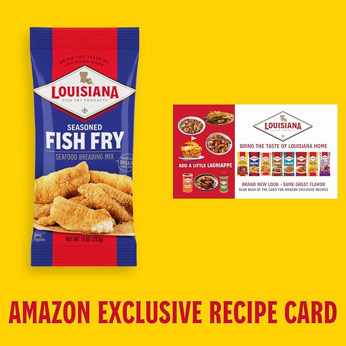 Louisiana Fish Fry Seasoned Fish Fry Seafood Breading Mix 10 oz. (Pack of 1) - Season and Cook All