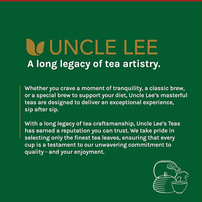 Uncle Lee's Organic White & Green Tea Variety 2-Pack (206 Individually Wrapped Bags) – Lightly