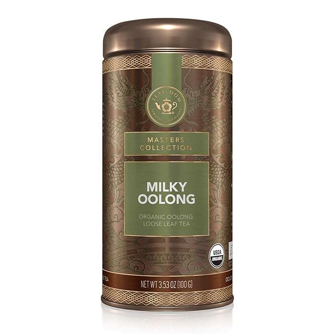 Teabloom Organic Oolong Tea, Milky Oolong Loose Leaf Tea, Rolled Leaves Famous for its Milky Taste