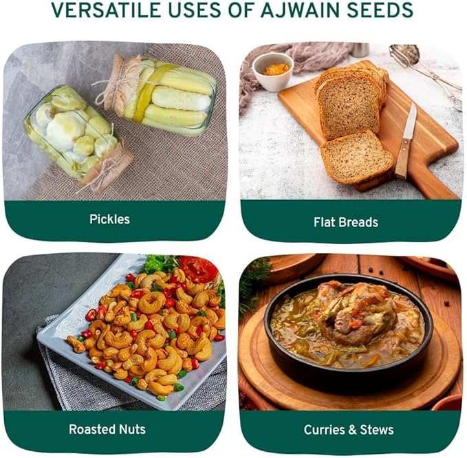 HANDPICK Ajwain Seeds (397g/14oz) Whole Carom Seeds | Vegan, Gluten free, Non GMO | Raw Carom