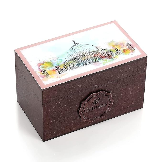 Octavius Assorted Tea Gift Set | 6 Assorted Black & Green Teas | 30 Teabags | Wooden Tea Sampler