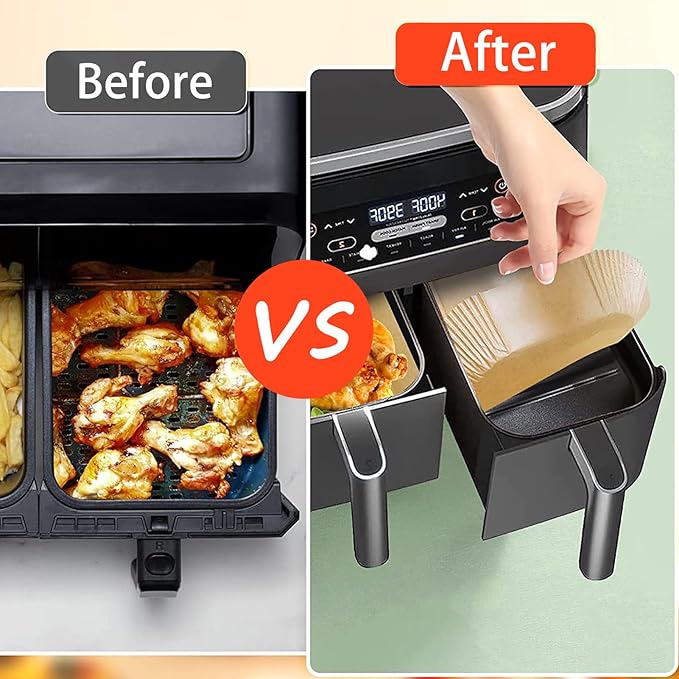 Ninja Foodi Air Fryer Liners, Ninja Air Fryer Liners Disposable, Ninja DZ071 Foodi Ninja Dual Air