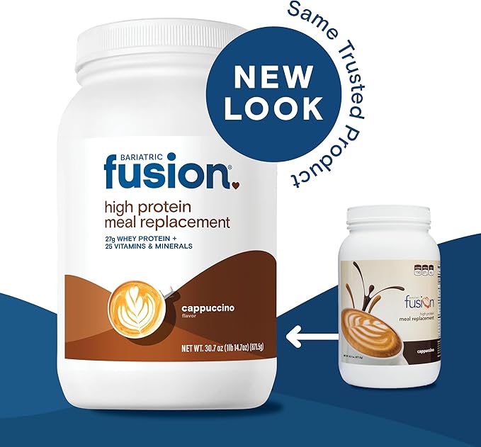 Bariatric Fusion Cappucino Meal Replacement 27g Protein Powder, 21 Serving Tub for Bariatric