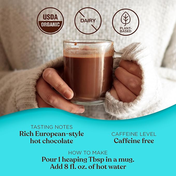 Four Sigmatic Calm Mushroom Cocoa Mix | Organic Mylk Hot Cocoa Mix with Reishi Mushroom | Vegan
