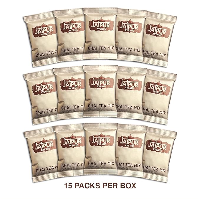 Jaipur Avenue Cardamom Chai Tea Mix Crafted with All-Natural Assam Black Tea, Cardamom, Cane Sugar