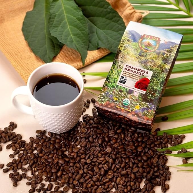 Low Acid Organic Coffee ??Whole Bean, Mold-Free & Stomach Friendly by Java Planet, Colombian Single