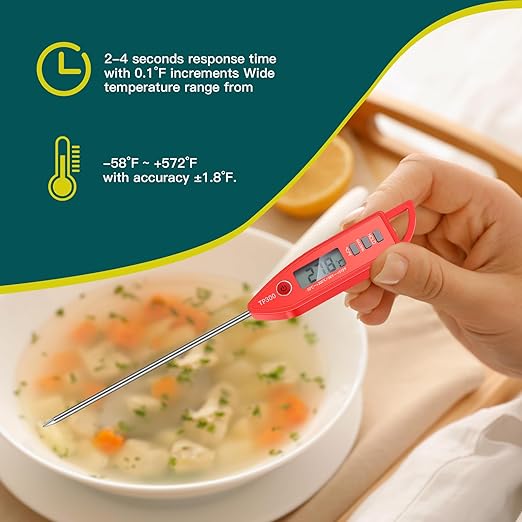 10 Set Waterproof Food Thermometer for Water, Liquid, Candle and Cooking Digital Meat Thermometer