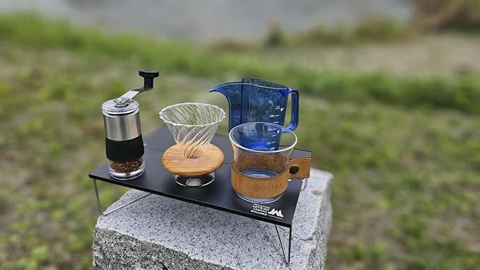 ATHIA glass pour over coffee maker set, minimalist drip coffee maker with reusable cloth filter