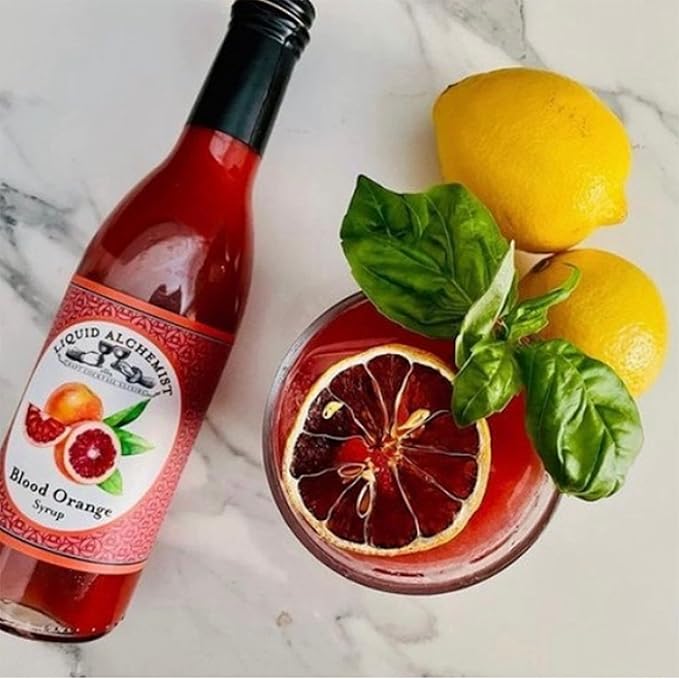 Liquid Alchemist Blood Orange Syrup for Cocktails - Real Ingredients Make this the Perfect Winter