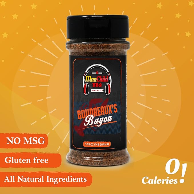 Cajun Seasoning Mix (NO MSG, Low Sodium) | Boudreaux's Bayou Seafood Boil Seasonings | Rubs for