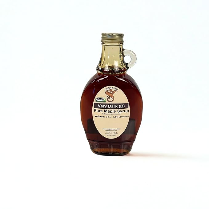 Pure Maple Syrup - Very Dark Color And Strong Taste Grade - Best Grade Cooking - By Dragonwood (8