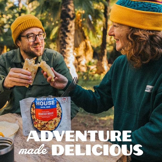 Mountain House Scrambled Eggs with Uncured Bacon Freeze Dried Backpacking & Camping Food 6-Pack