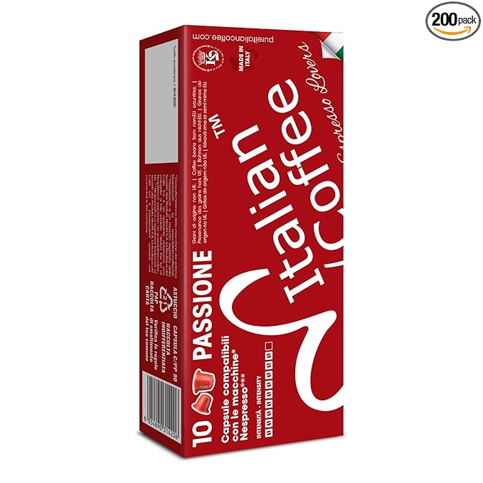 Italian Coffee for Espresso Lovers capsules compatible with Nespresso Original Line machines