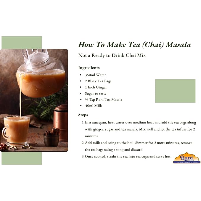Rani Tea (Chai) Masala Indian Spice Blend 16oz (1lb) 454g Bulk PET Jar ~ All Natural | Vegan |