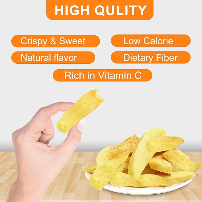 5 Oz Premium Freeze-Dried Mango Sliced, Freeze Dried Fruit Mangoes, Crunchy Natural Snack with Low