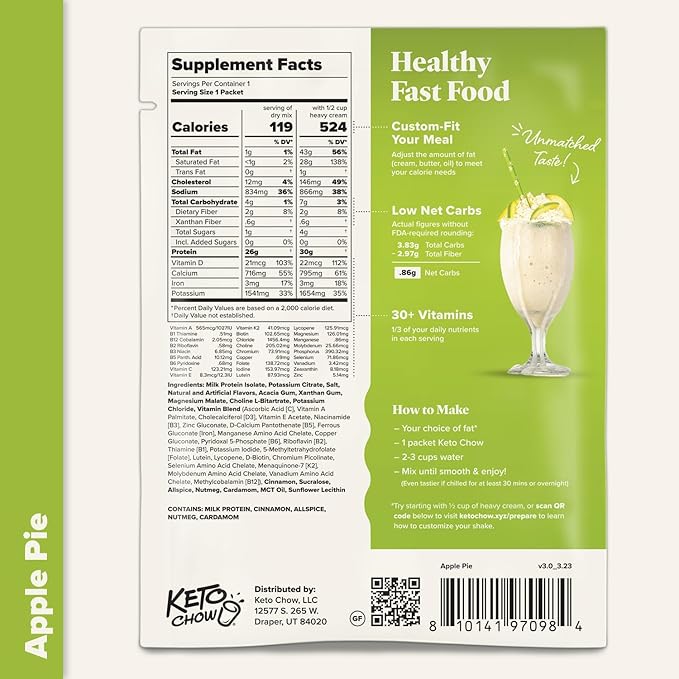 Keto Chow Limited Edition Flavors | Keto Meal Replacement Shake | Nutritionally Complete | Low Carb