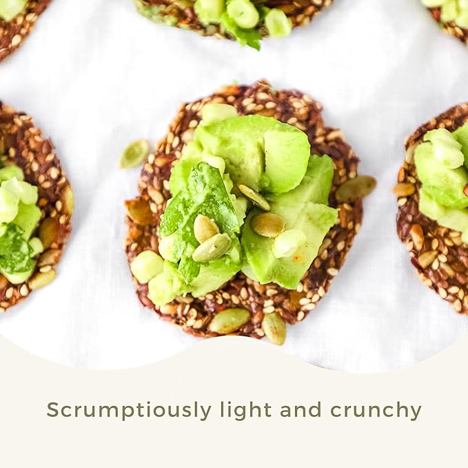 ELLA’S FLATS® Sesame All Seed Savory Crisps – All Natural, Gluten Free, Good Source of Protein