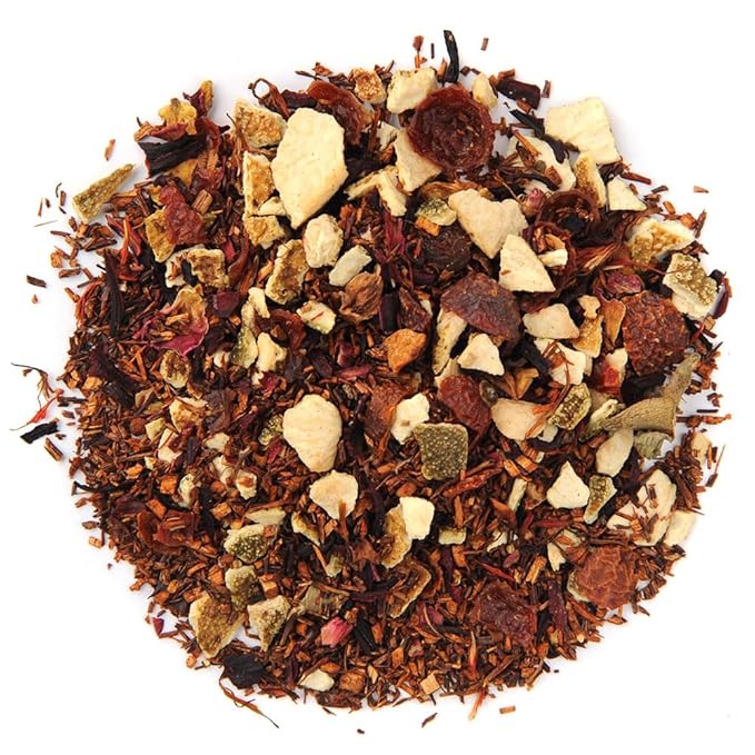 Organic Positively Tea Company, Blood Orange Vanilla Rooibos Tea Bags, 100 Count, Eco-Friendly Tea